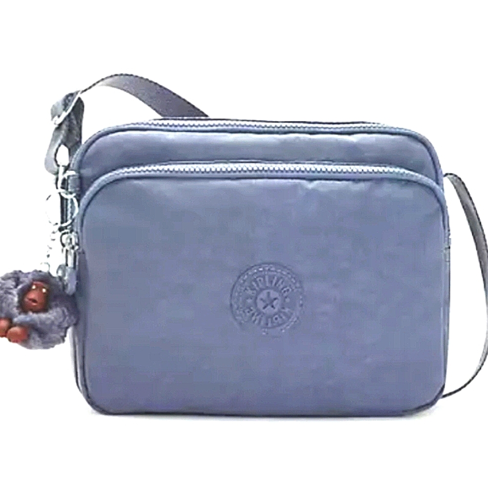 Kipling Blue Crossbody Bag with Monkey Keychain